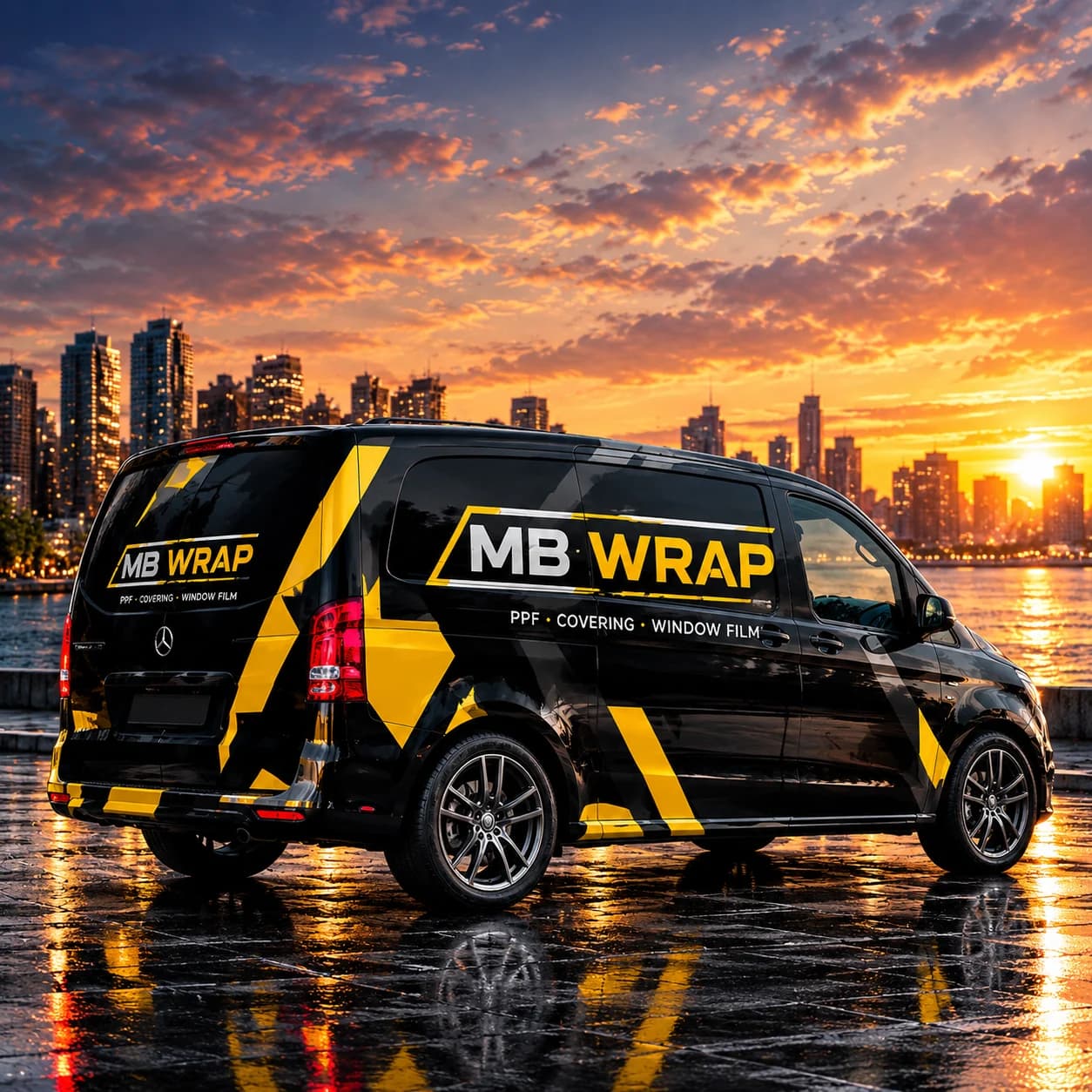 Véhicule aux couleurs MB Wrap