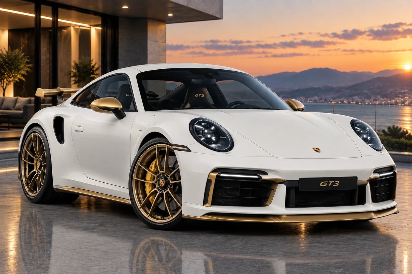 Matte White / Gold
